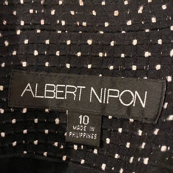 Albert Nipon Blazer, black with white polka dots, size 10 - Picture 10 of 10